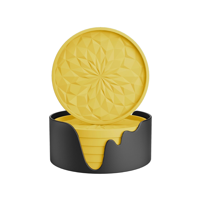 6 Pack Silicone Coasters